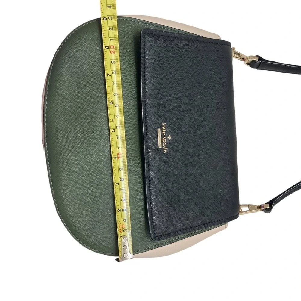Kate spade rare colorblock crossbody messenger bag green black cream